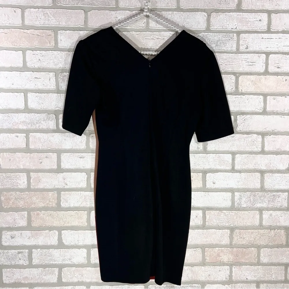 Escada Black Colorblock Sheath Dress Size 36 - Image 7