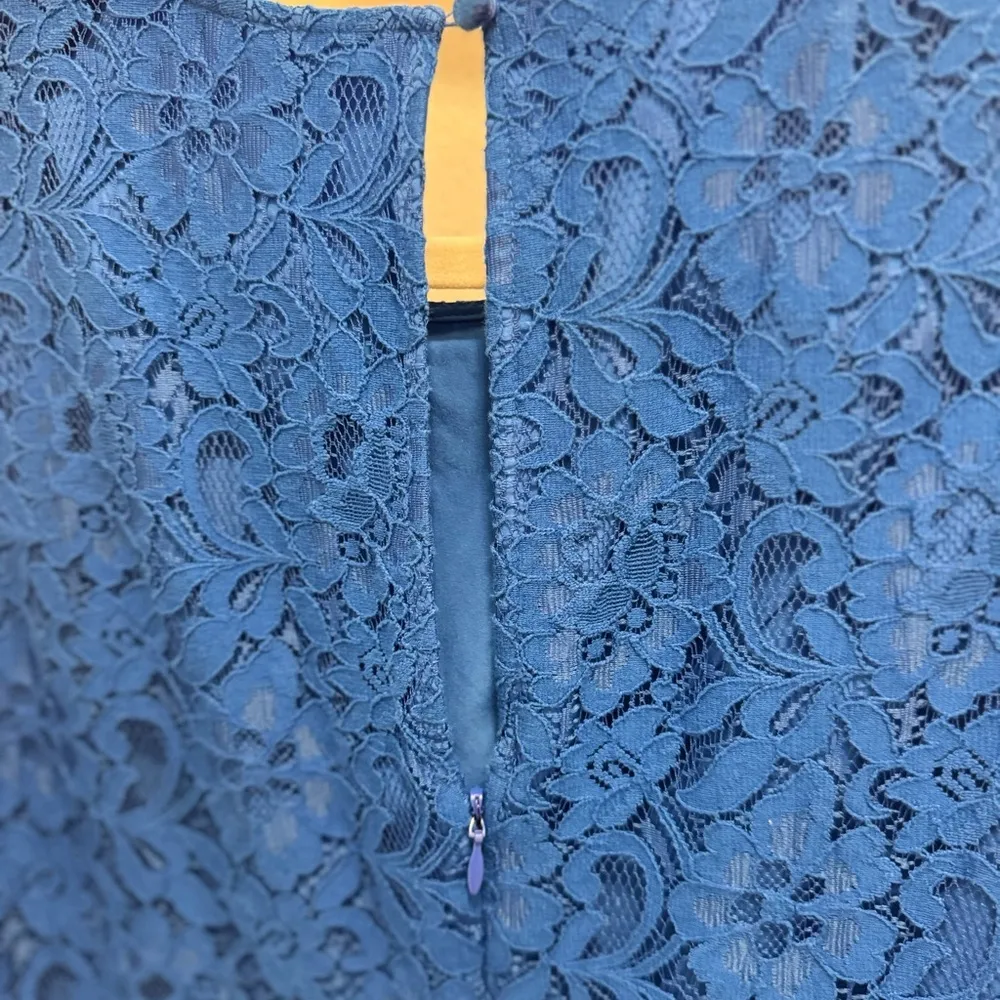 J.Crew Cobalt Blue Lace Sheath Dress Size 8 Wedding Guest Cocktail - Image 5