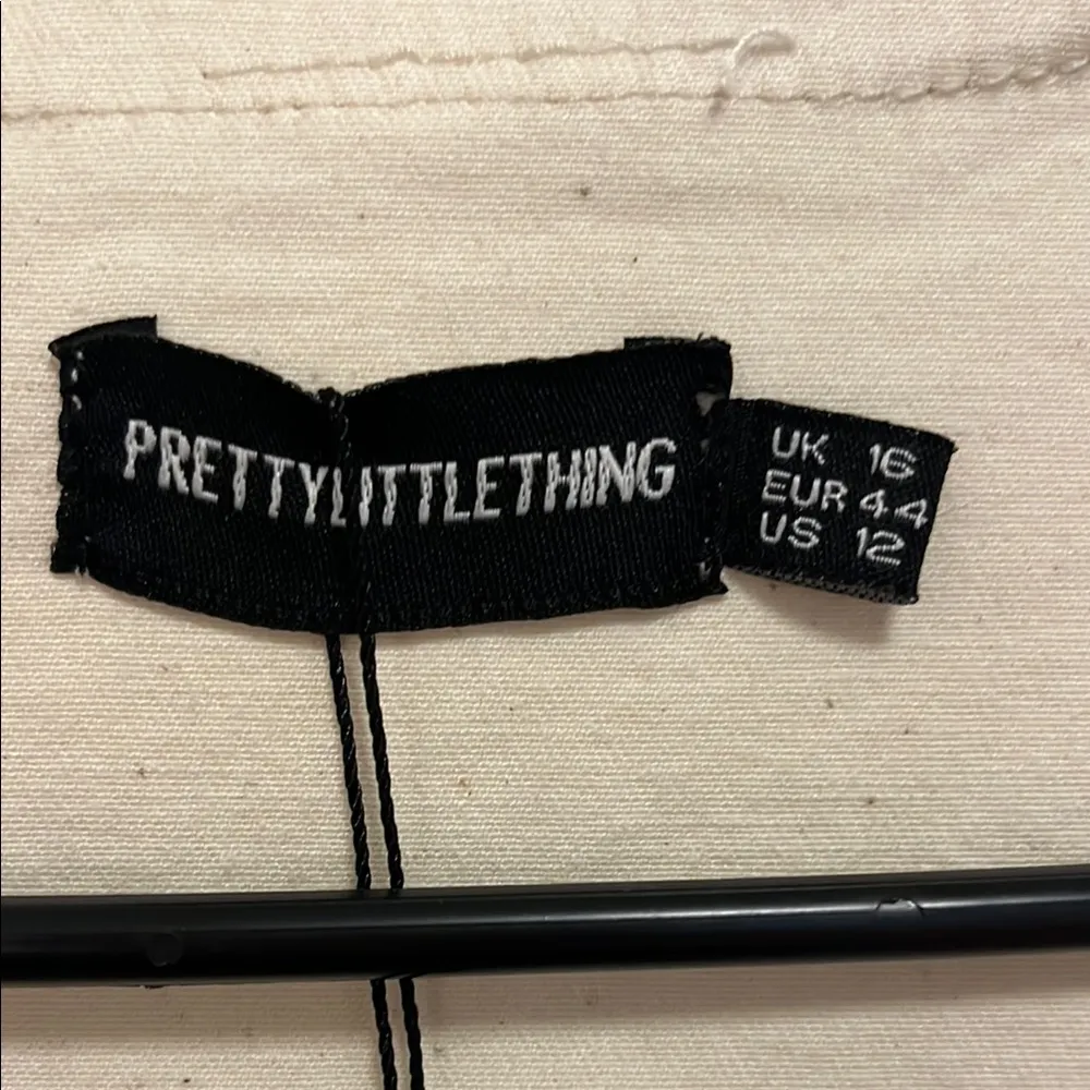 Cream denim Ruffled Sleeve Dress White Size 12 - Image 3