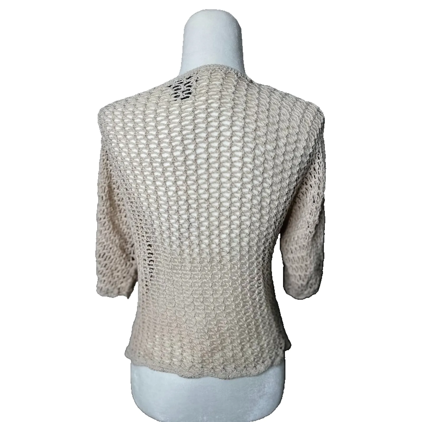 Vintage Y2K Wet Seal Sweater M Boho Crochet Beachy Fairy Hippie Festival Cottage - Image 4