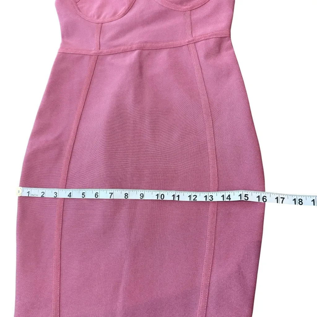Pretty Little Thing Rose Frill Hem Bandage Midi Dress - SZ‎ 6 - Image 8