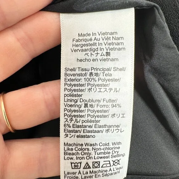 J. Crew‎ Black Scoopneck Button Front Vest Drapey Crepe Old Money NWT Preppy - Image 4