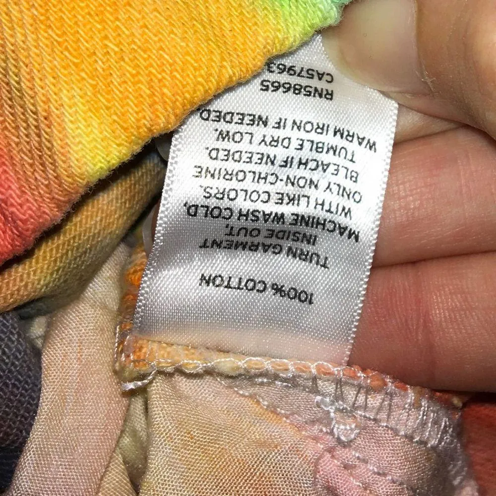 BP Women's Size XS Orange Tie Dye Denim Shorts Size XS NWT - Image 4