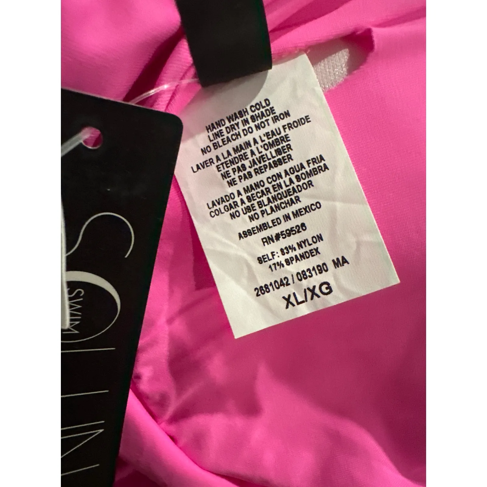 Soluna Swim Standard Buckle Up One Piece Bandeau Swimsuit Size XL Pink - Image 6