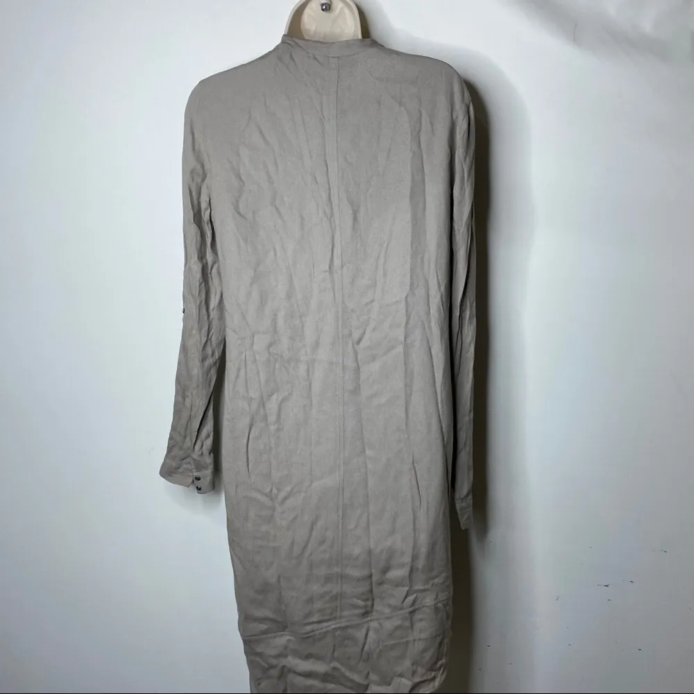 Helmut Lang grey v neck button down dress duster 0 - Image 7