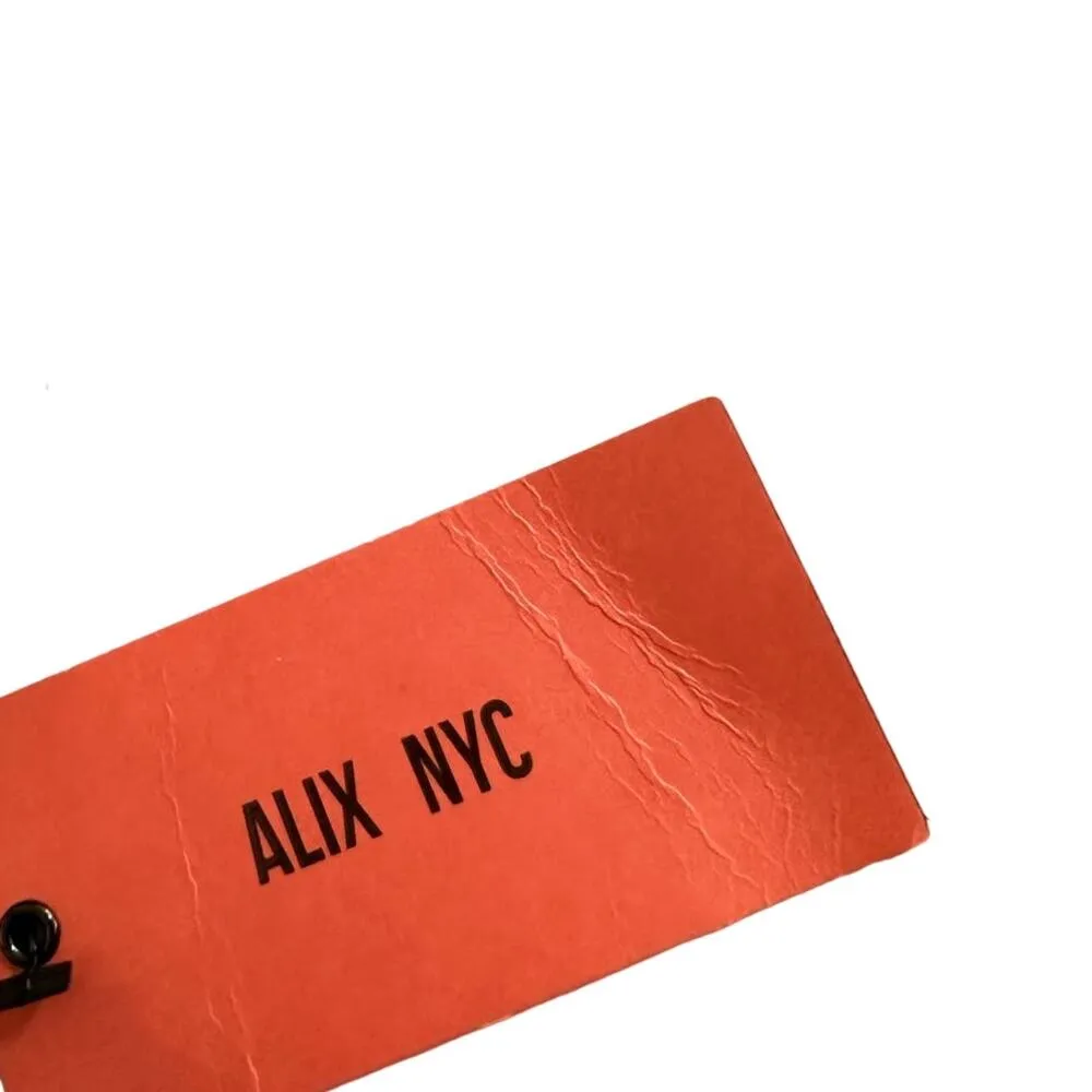 Alix NYC NEW Page One Shoulder Cut Out Thong Bodysuit Olive Military Green Small - Image 10