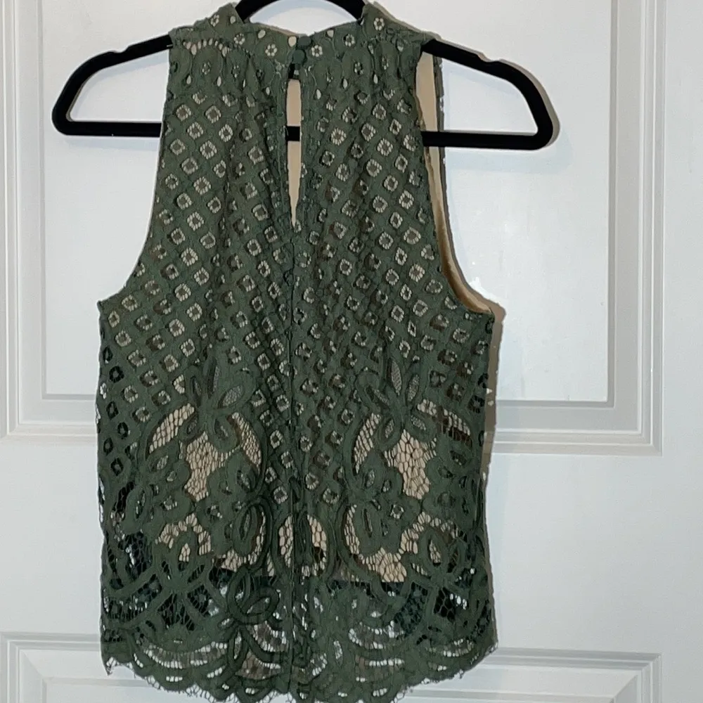 Love, Fire Olive Lace Overlay Swing Tank Medium - Image 3