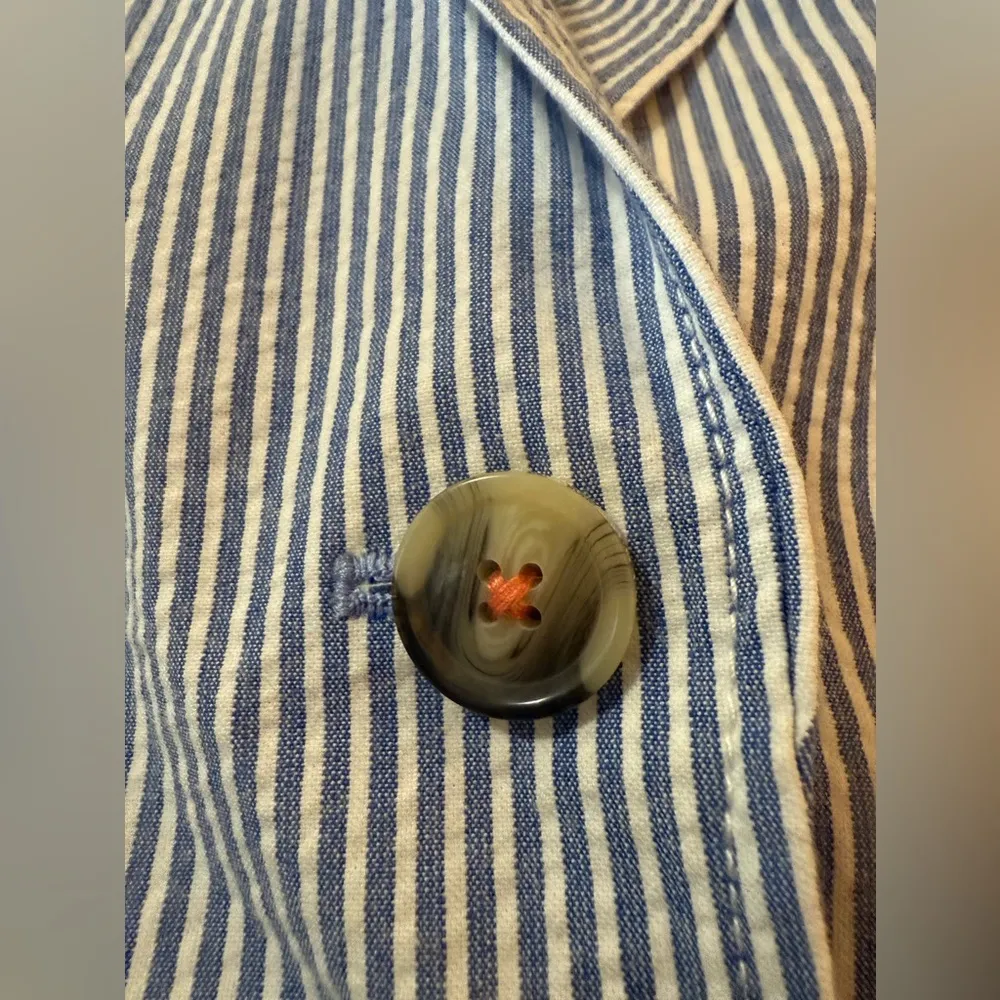 Joules Women’s Erica Blazer Jacket Pinstripe Blue White Striped NWT UK12 US8 Size undefined - Image 11