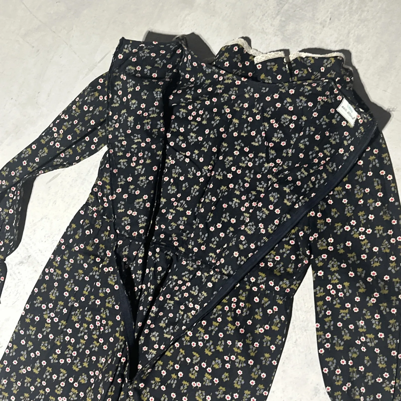 Genuine 1940s/50s Long Dress Floral by Sears Roebuck "Sea Stars" Lace USA Size 6 - Image 14