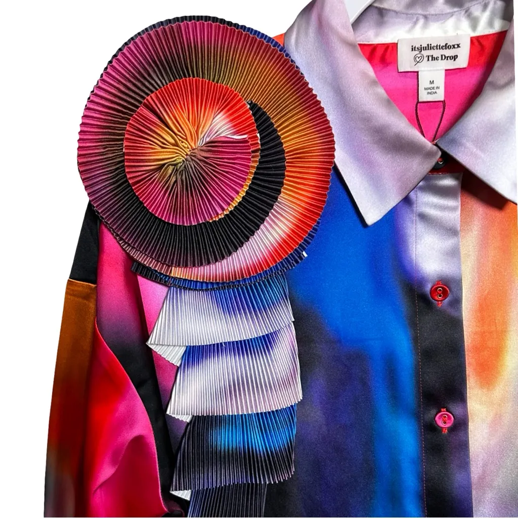 The Drop Women's Multi Print Corsage Blouse by @itsjuliettefoxx Size M - Image 6