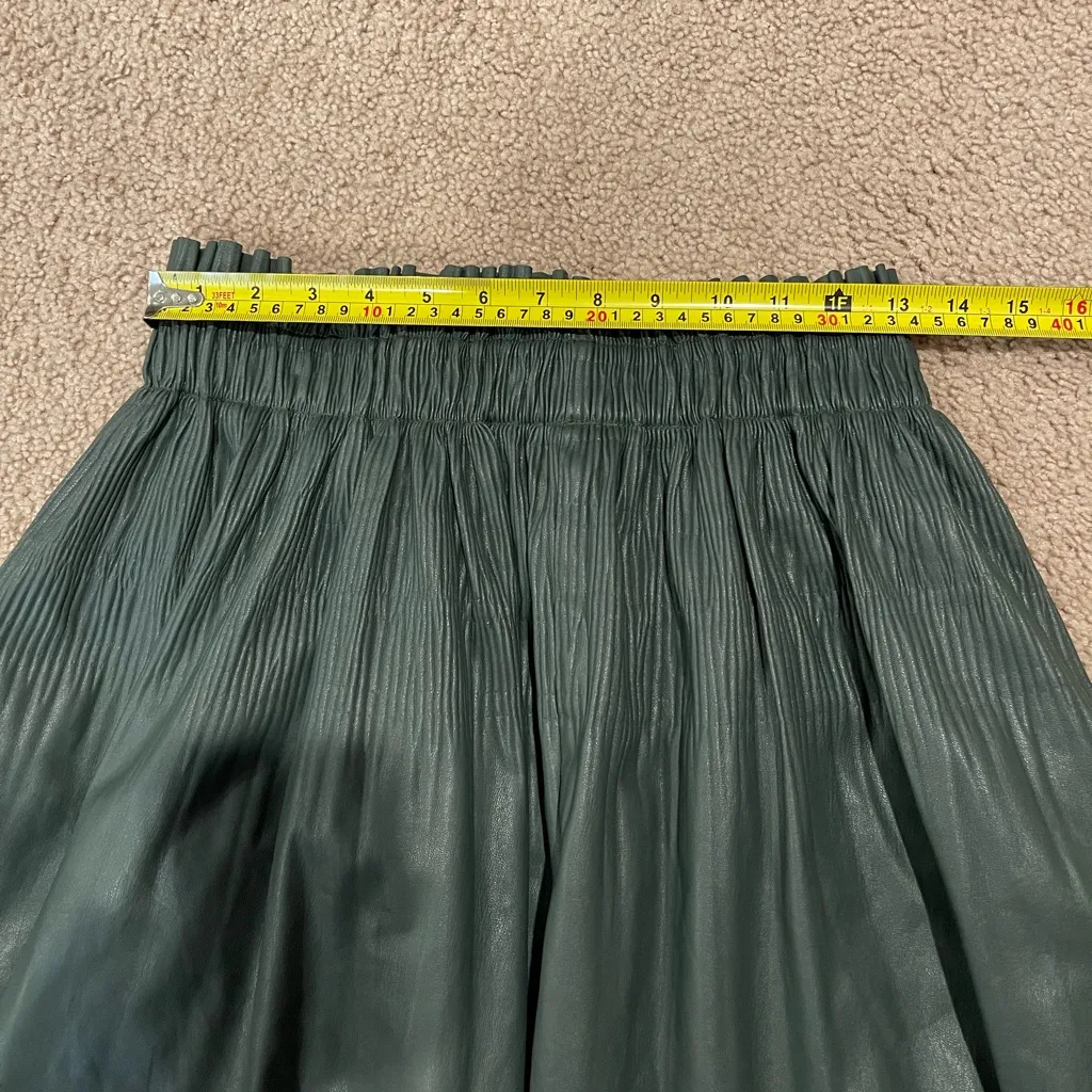7 FOR ALL MANKIND Retro Faux Leather Ruffle Boho Skirt - Image 5