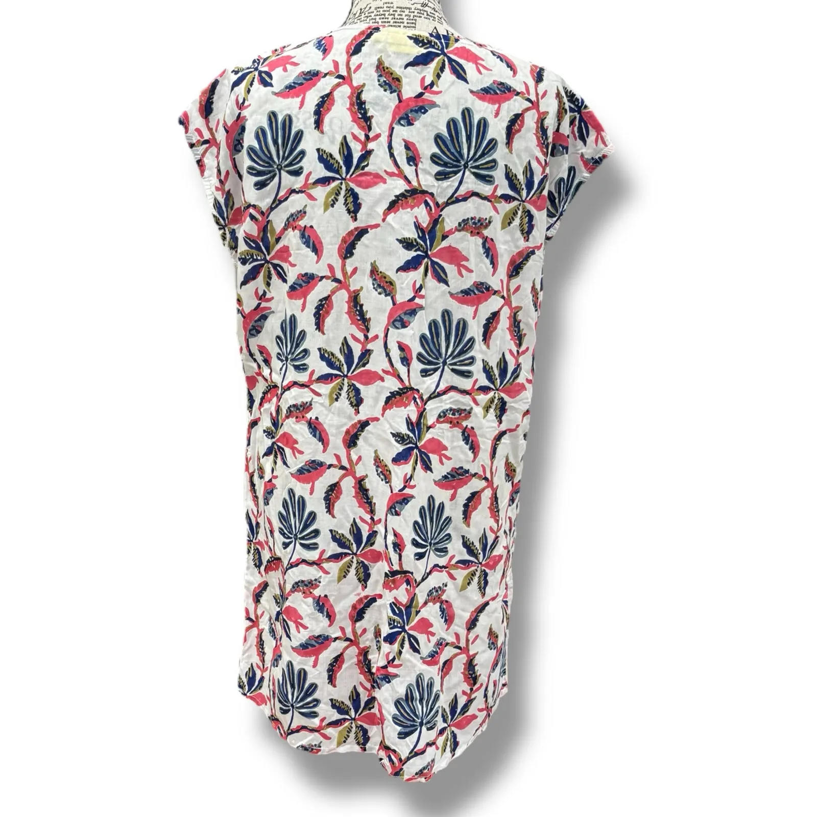 Roller Rabbit Size S Cotton Embroidered Floral Shift Dress Boho Cottage Prairie - Image 4