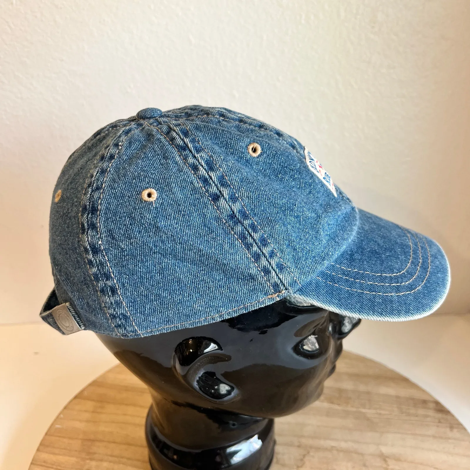 90s Old Navy Classic Denim Cotton Baseball Cap Hat Size Small Adult - Image 5