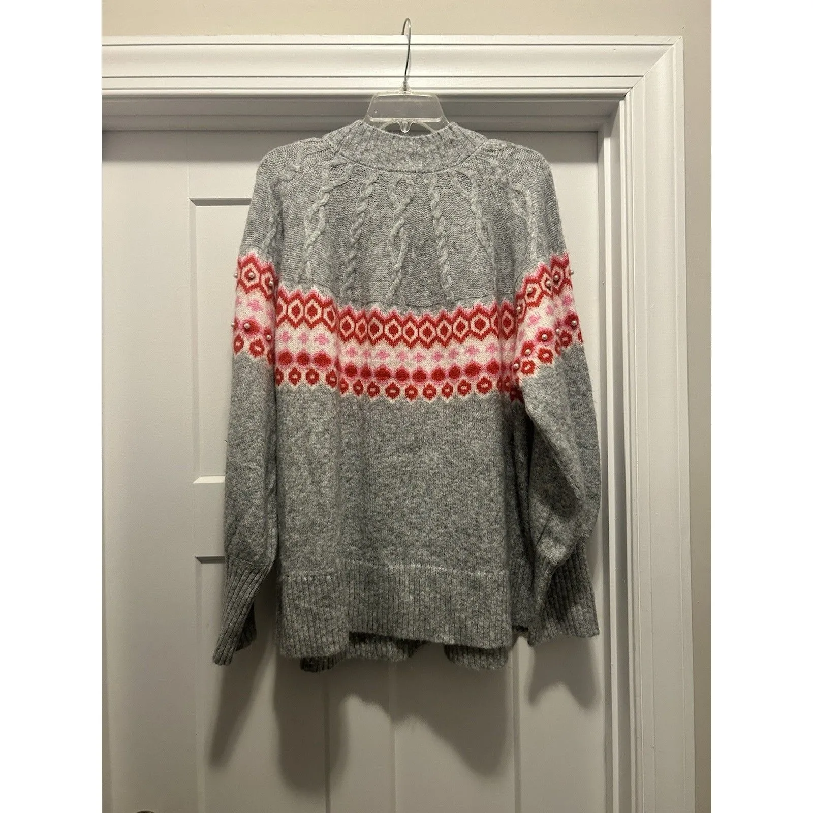 St. Johns Bay Fairisle Turtleneck Sweater Womens Size 2X Chunky Knit Nordic Cozy - Image 5