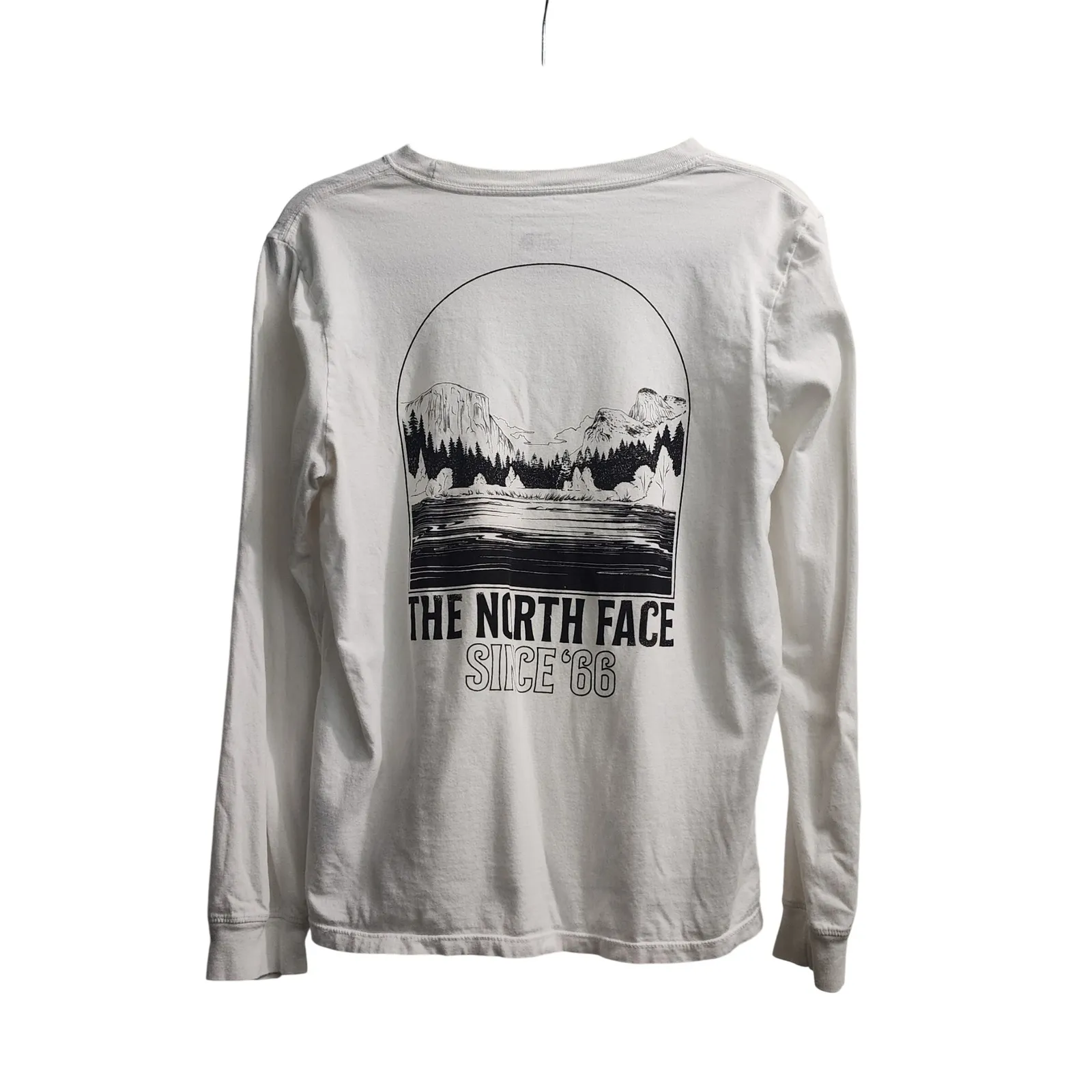 The North Face Womens Long Sleeve T Shirt Size M Graphic Print‎ White Since 1966 - Image 3