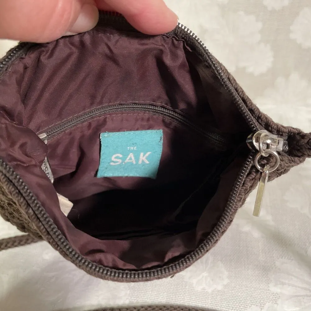 The Sak Crochet Shoulder Bag Brown - Image 8