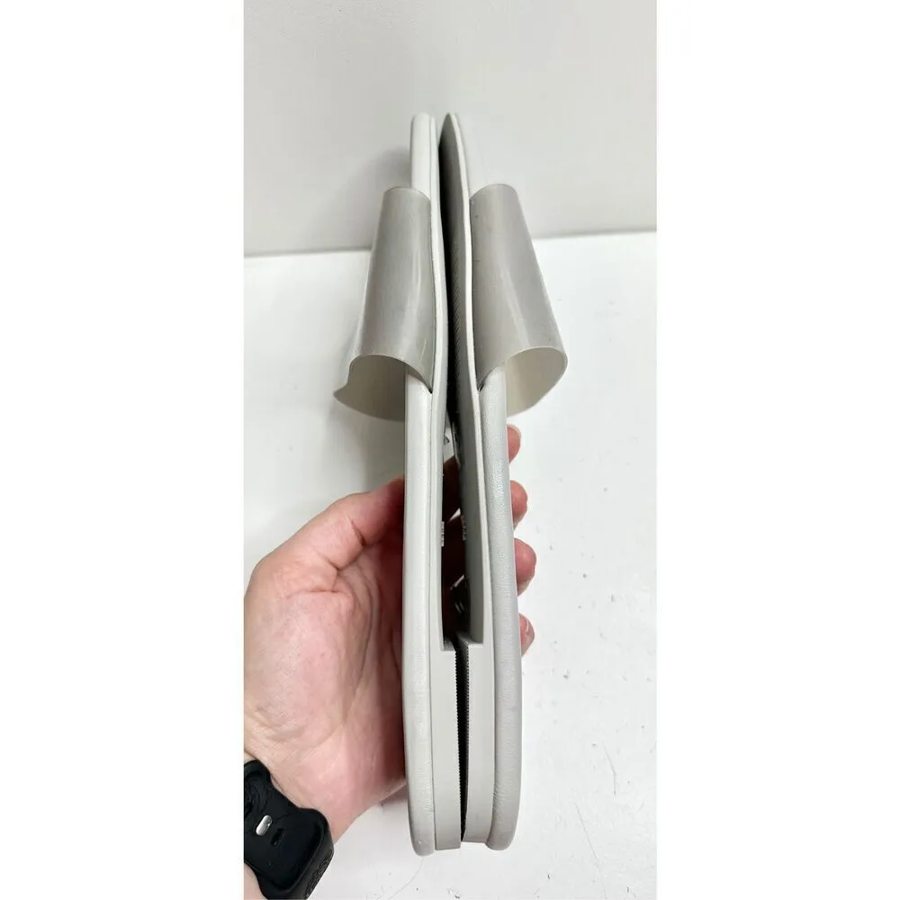 Stuart Weitzman Sandals Womens Size 11B Gray Summer Flats Clear Strap - Image 12