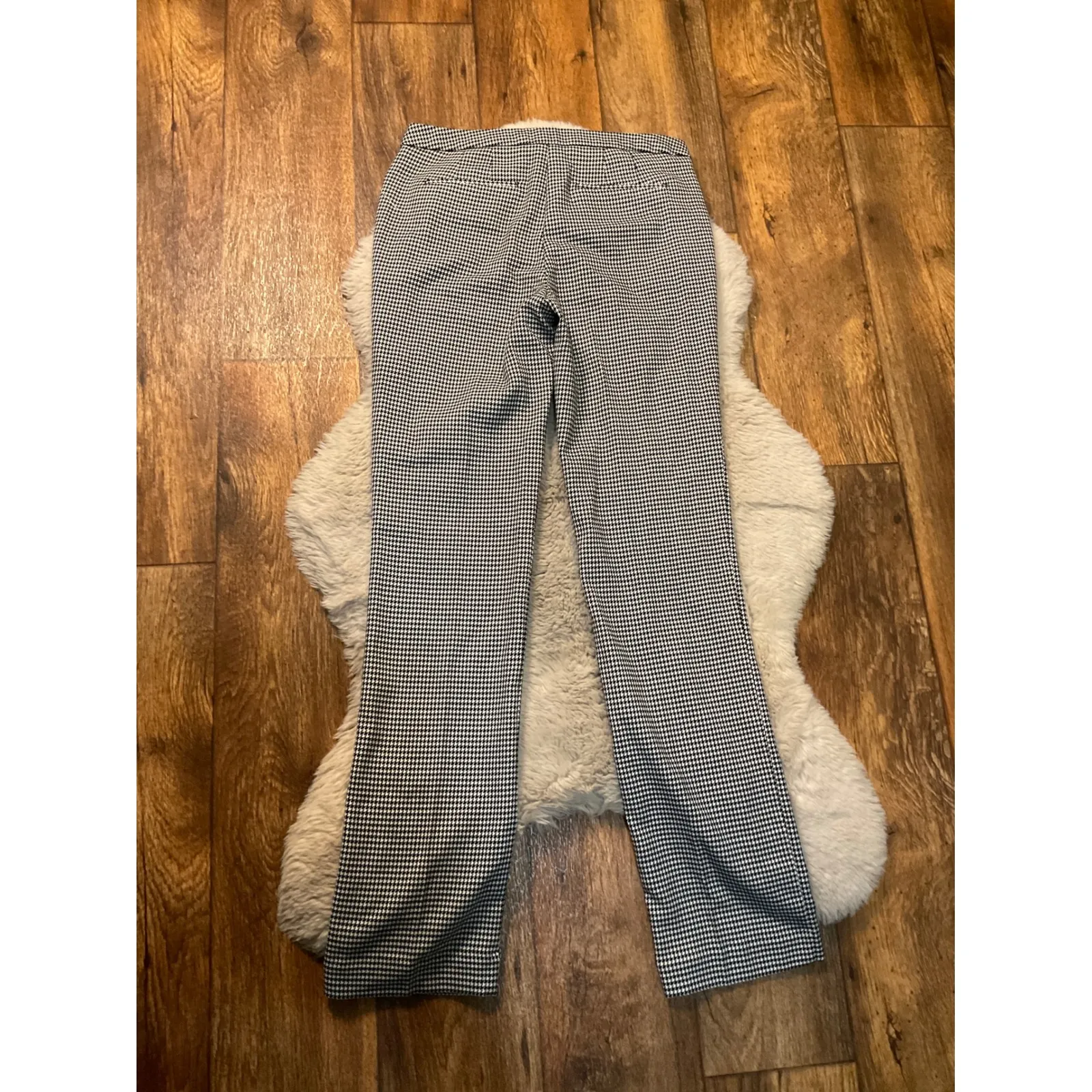 Worthington Pants Size 4 Houndstooth Print Career Straight Black White‎ Womens - Image 7