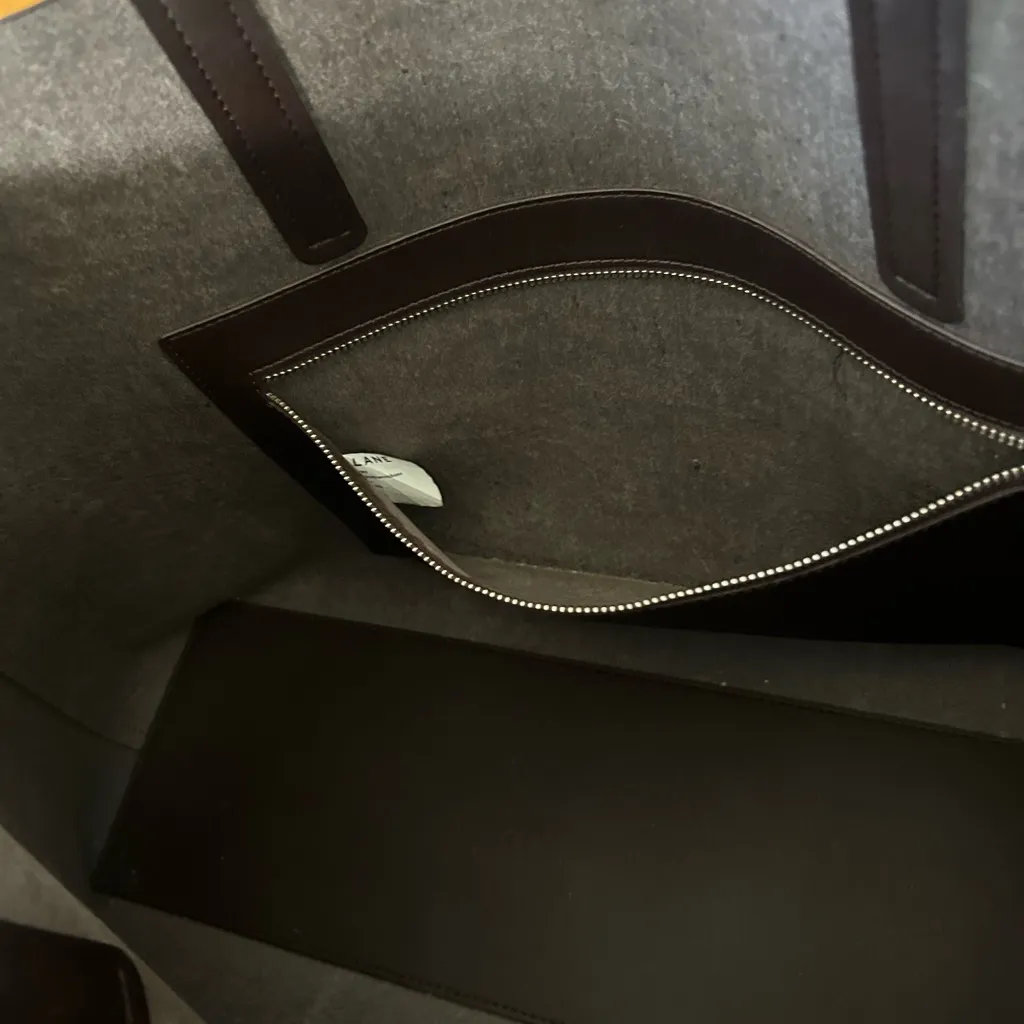 Everlane The New Day Market Shoulder Tote Bag Dark Brown Structured - Image 6