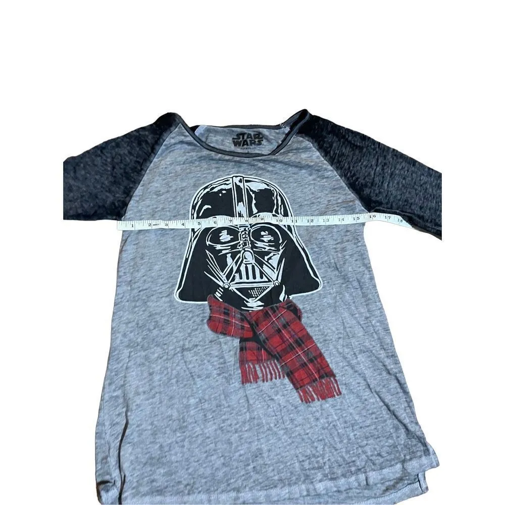 Star Wars gray Darth Vader Scarf raglan tee - Image 4