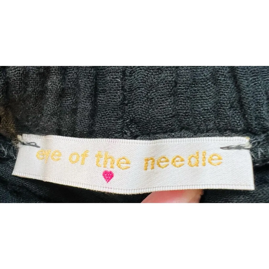 Eye Of The Needle Boutique Black Cargo Pants Medium 100% Cotton Made In Italy - Image 2