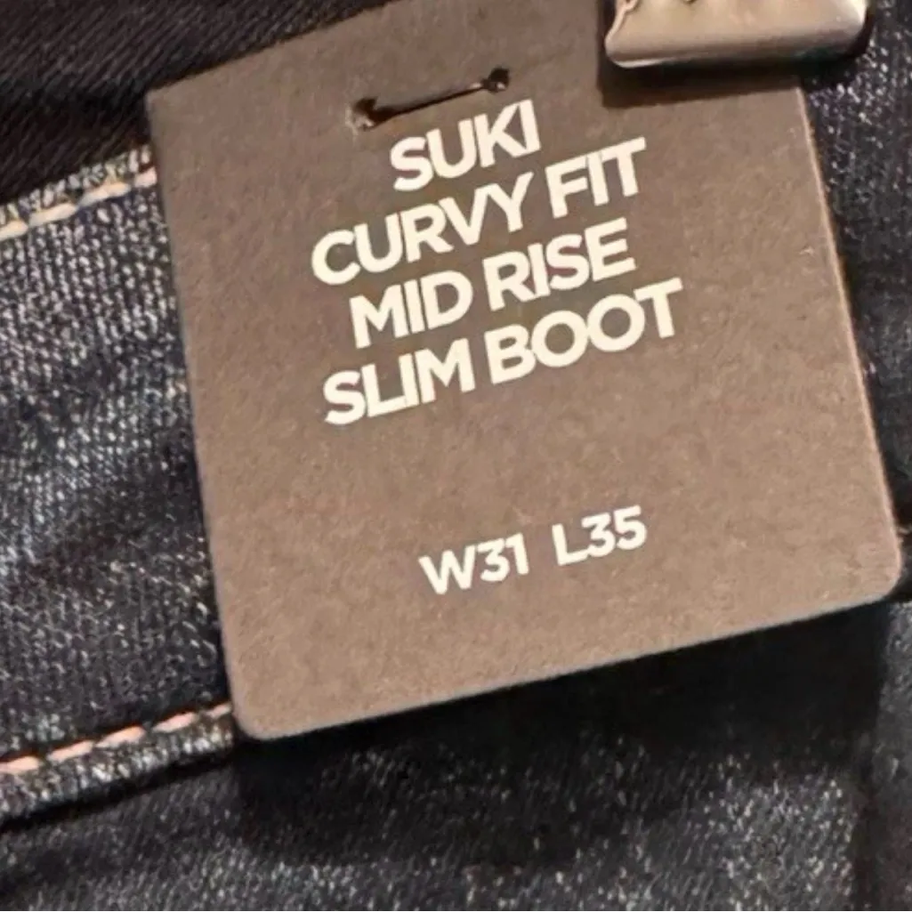 Silver Jeans Womens 31/35 Dark Denim Suki Slim Flared Bootcut Mid Rise Curvy New - Image 12