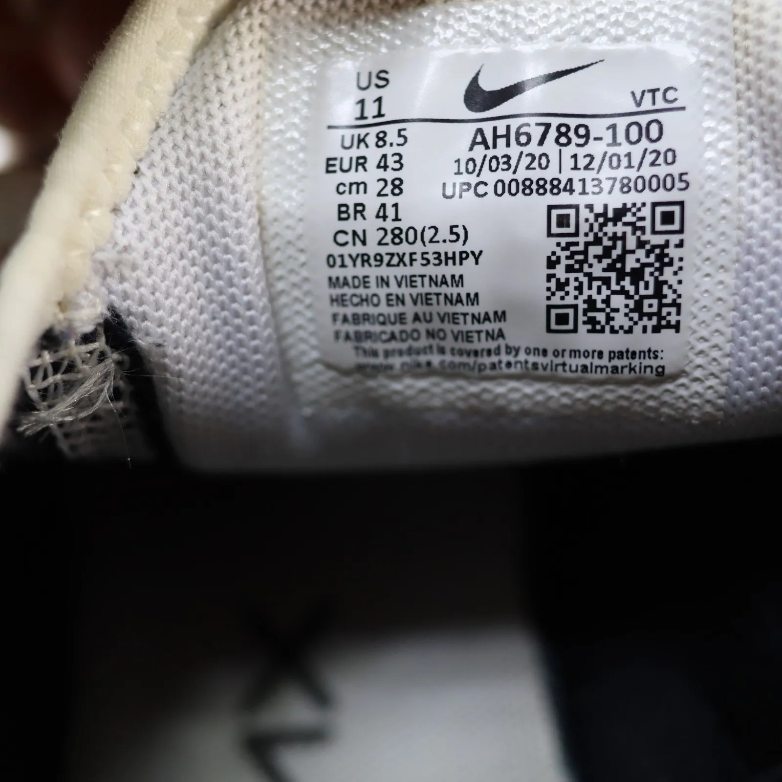 Nike Air Max 270 Women's Running Shoes White/Black AH6789-100 Size US 11 - Image 7