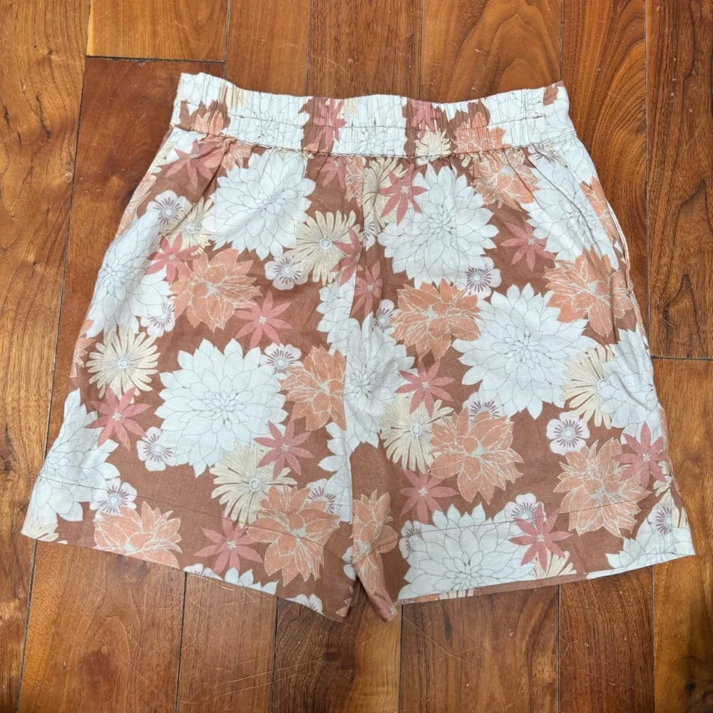 Faherty Sands Floral Linen Shorts S - Image 6