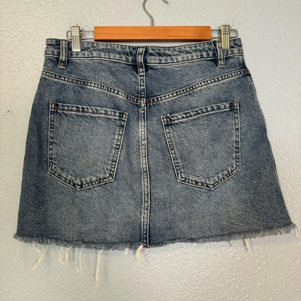 Free People We The Free Zip It Up Raw Hem Denim Mini Skirt Size‎ 27 - Image 6