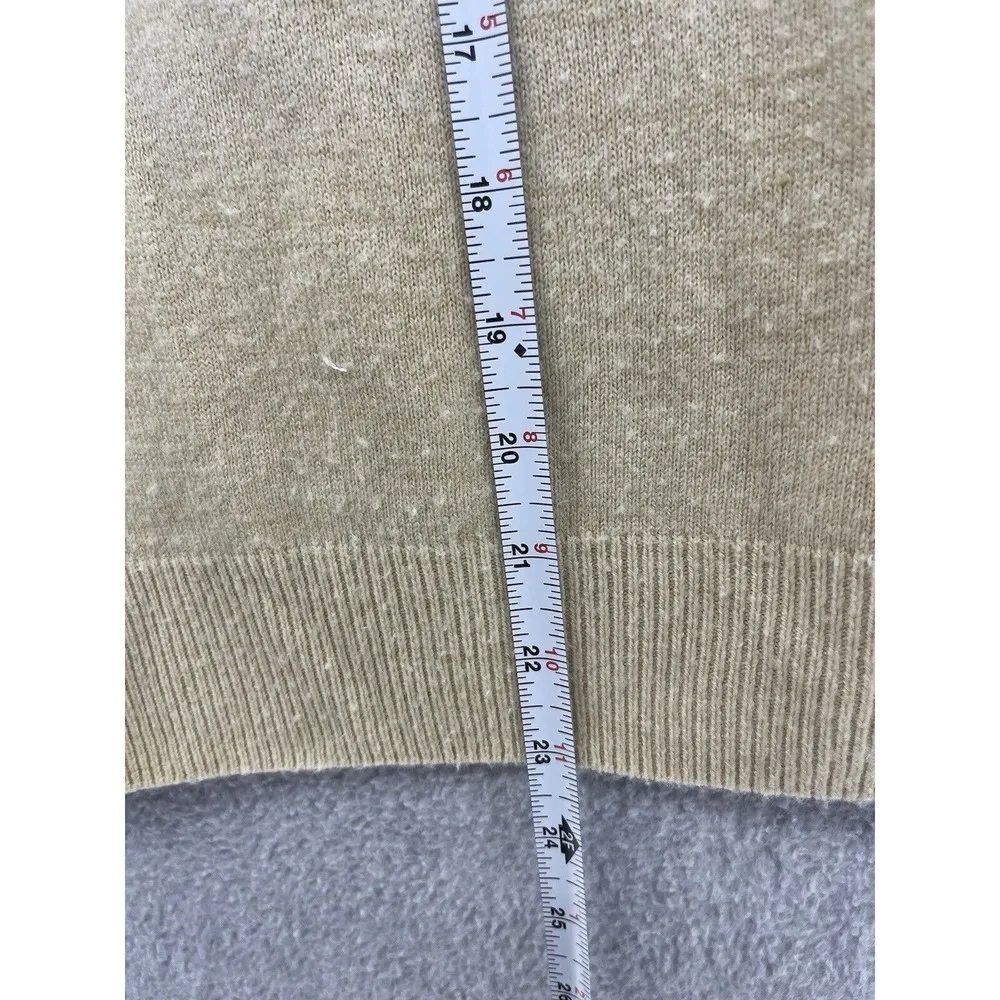 Sag Harbor Women's Pullover Sweater Solid Beige Size Medium Knit Long Sleeve - Image 4
