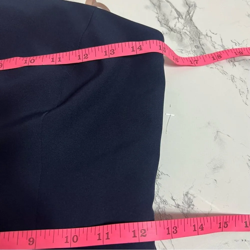 Gal Meets Glam Yvonne Navy One Shoulder
Bow Dress Sz 0 - Image 9