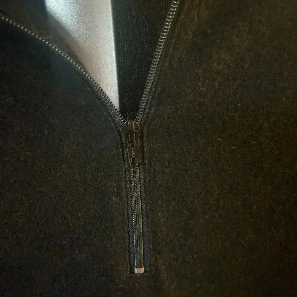 Cabi Cuddle Dress Black‎ Brown Brushed Knit Long Sleeve Sweater Dress Size S - Image 9