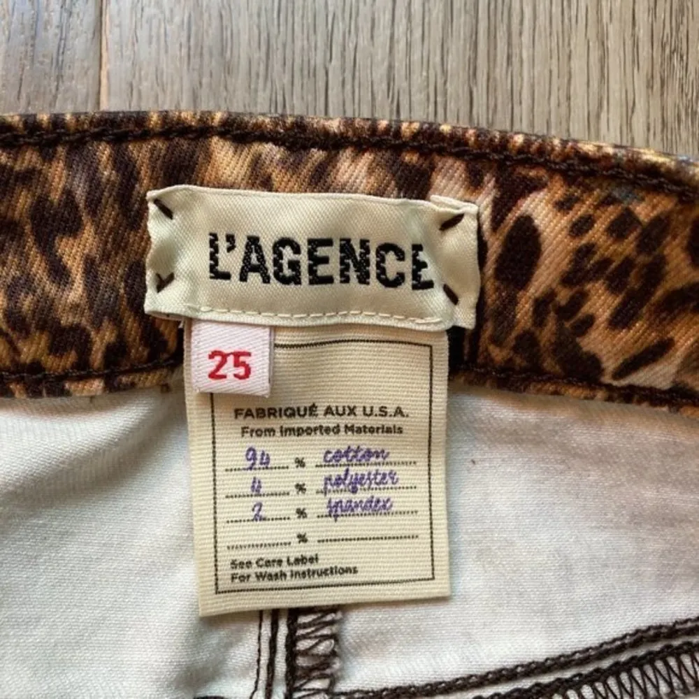 L'AGENCE Margot High-Rise Print Ankle Skinny Paisley Leopard Jeans Size 25 NWT - Image 8