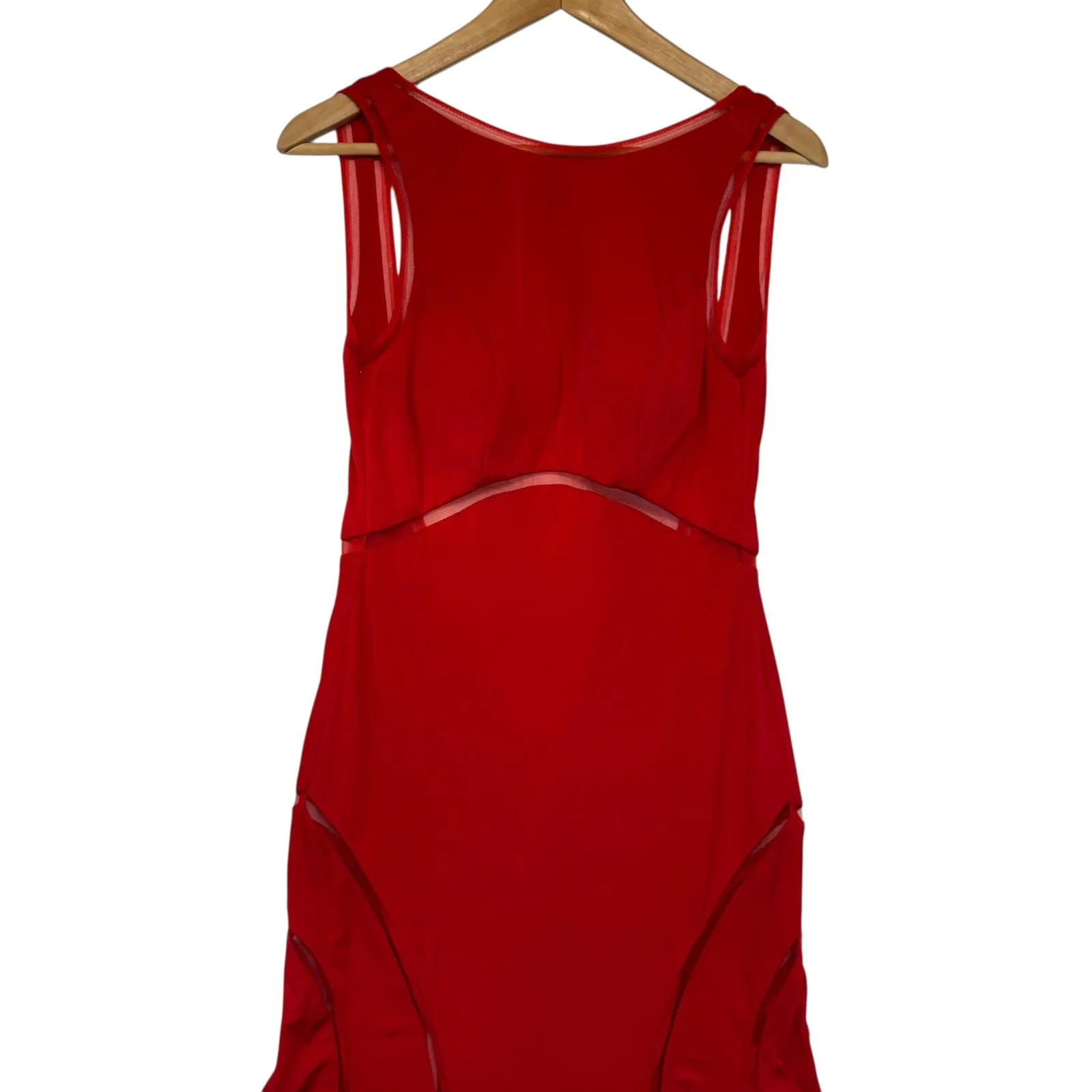 JVN by Jovani Red Evening Gown Mermaidcore Romantic Girly Fairy Angel Size 6 - Image 3