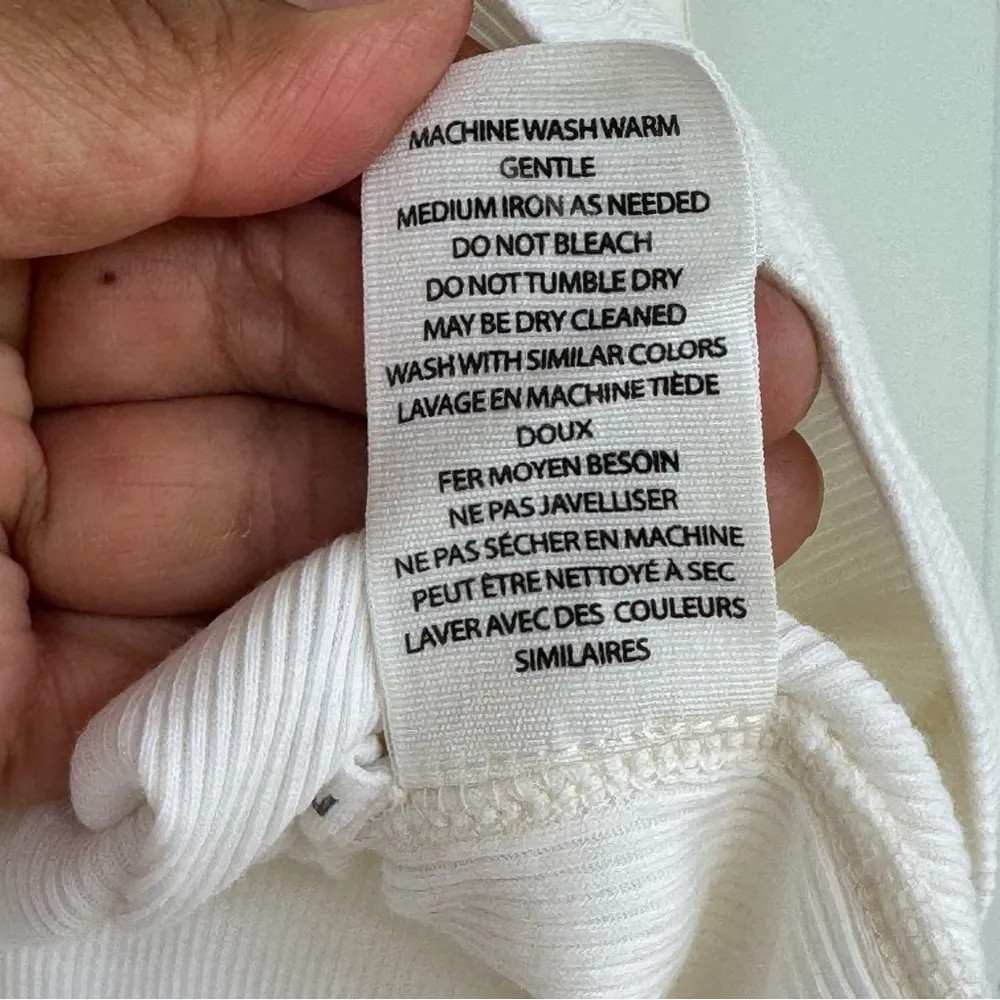 Ulla Johnson Ivory Tank Top with Tie Straps L - Image 6