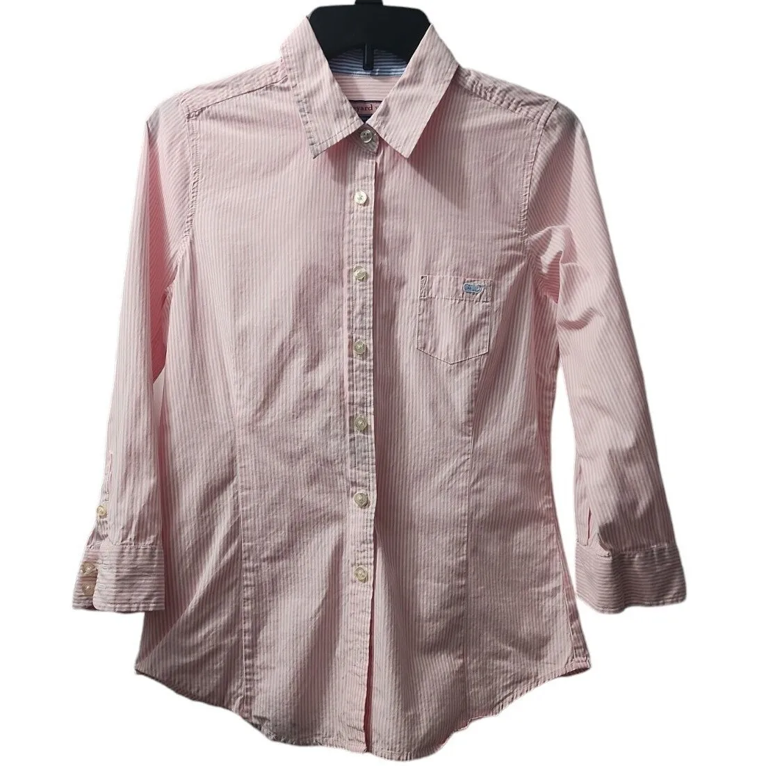 Vineyard Vines 100% Cotton‎ Women's Button Down Size 2 Fitted - Image 6