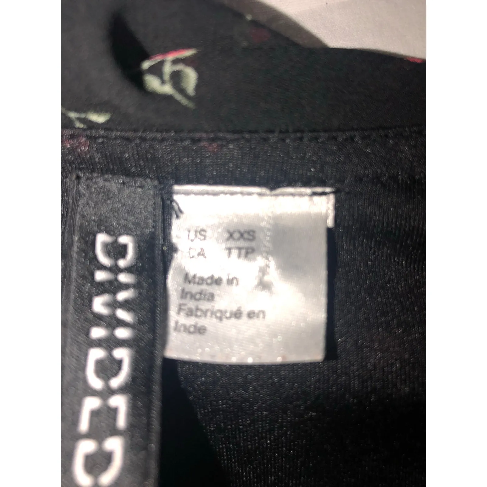 Ruffle Sleeve Top Size XXS Black Pink Floral Whimsigoth Dark Fairy Romantic Y2K - Image 8