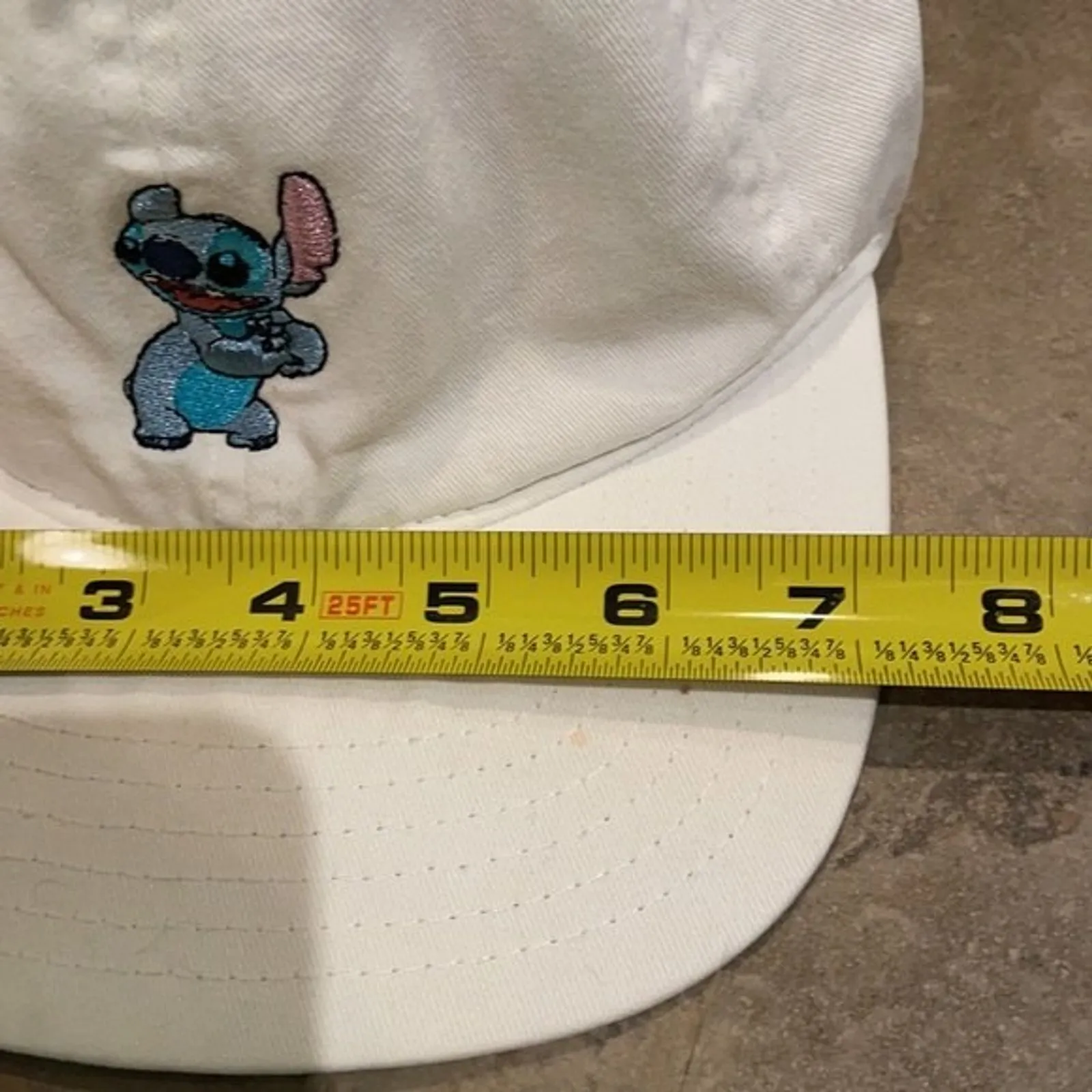 Disney Lilo & Stitch Embroidered White Hat Cap OS Cotton Adjustable - Image 11