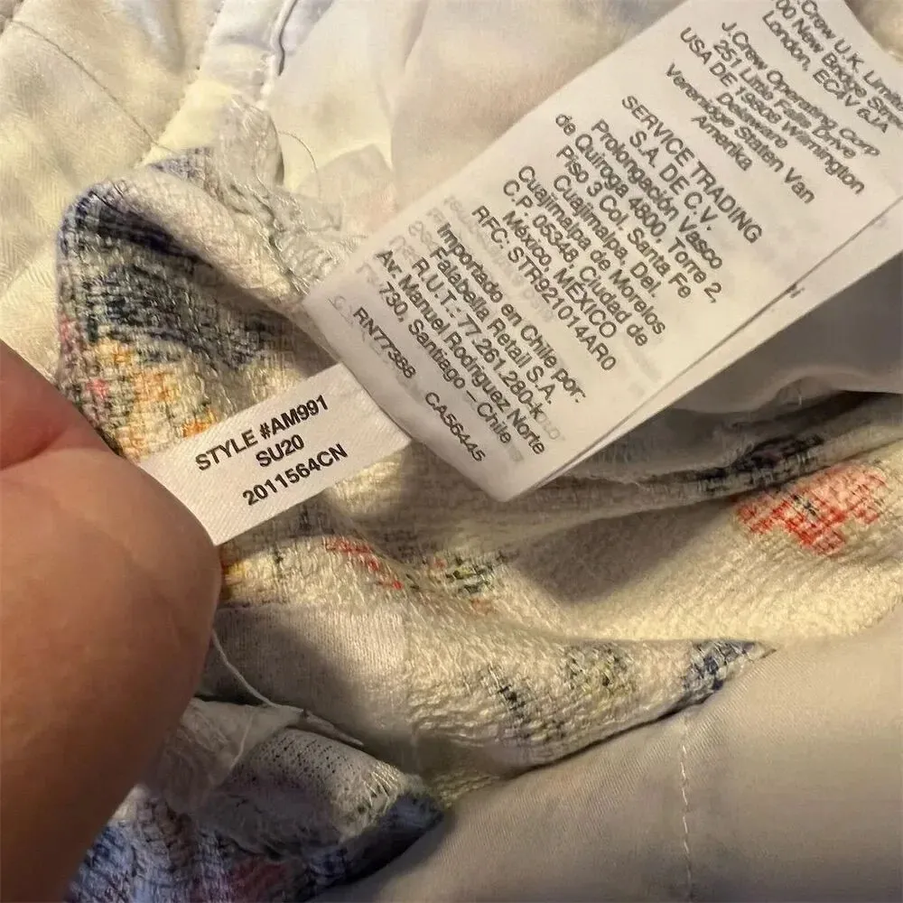 J. Crew Women's Paisley Crop Pants Size 8 Multicolor Casual Spring - Image 12