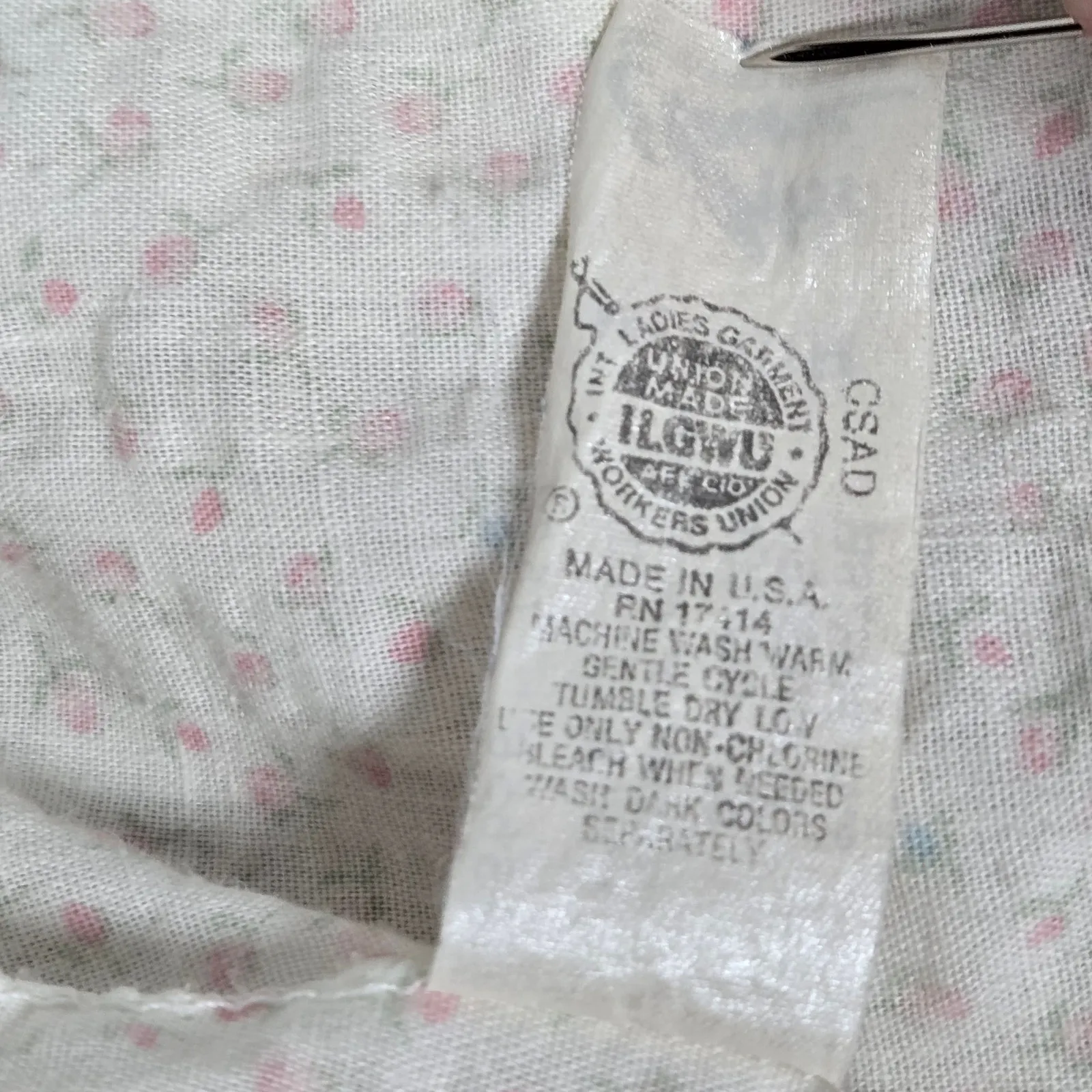 Miss Elaine Womens Floral Robe Nightgown‎ White Pink Blue Size Medium - Image 7