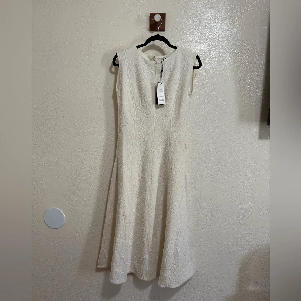 ME+EM Textured Midi Dress White Size 4 - Image 3