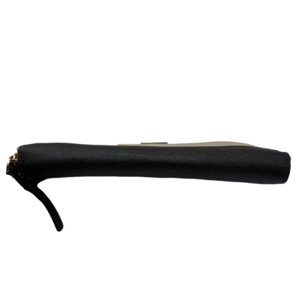 KATE SPADE New York Black and Taupe Zip Around Wallet - Image 3