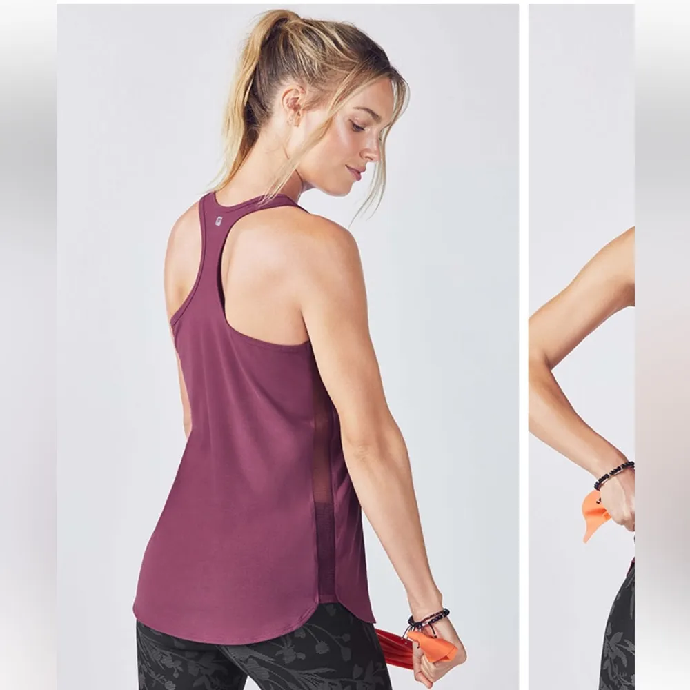 Fabletics Karlie Tunic - Racerback Top EUC - Size Small Color Cabaret - Image 5
