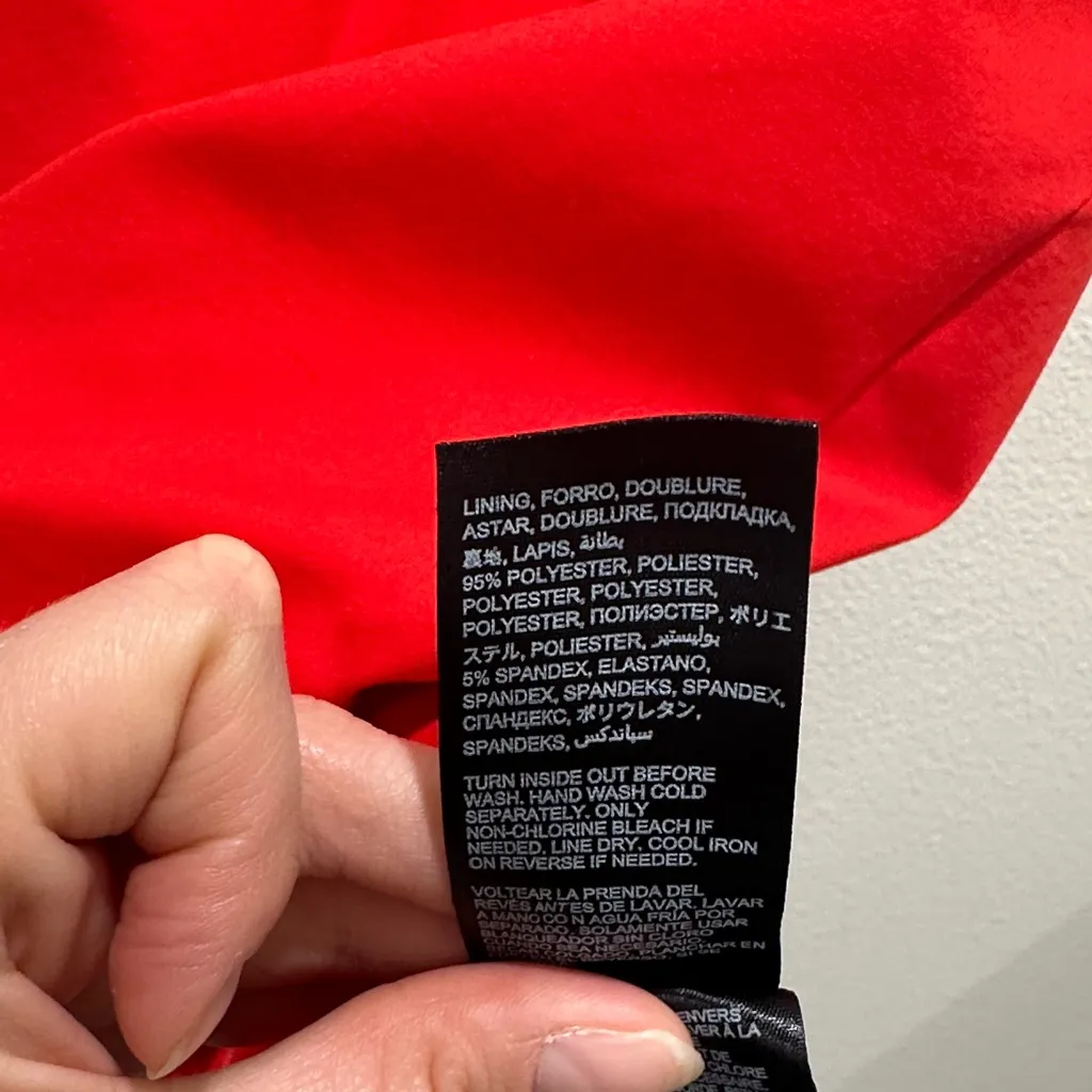 bebe Vibrant Red Orange Cutout Mini Dress - Image 8