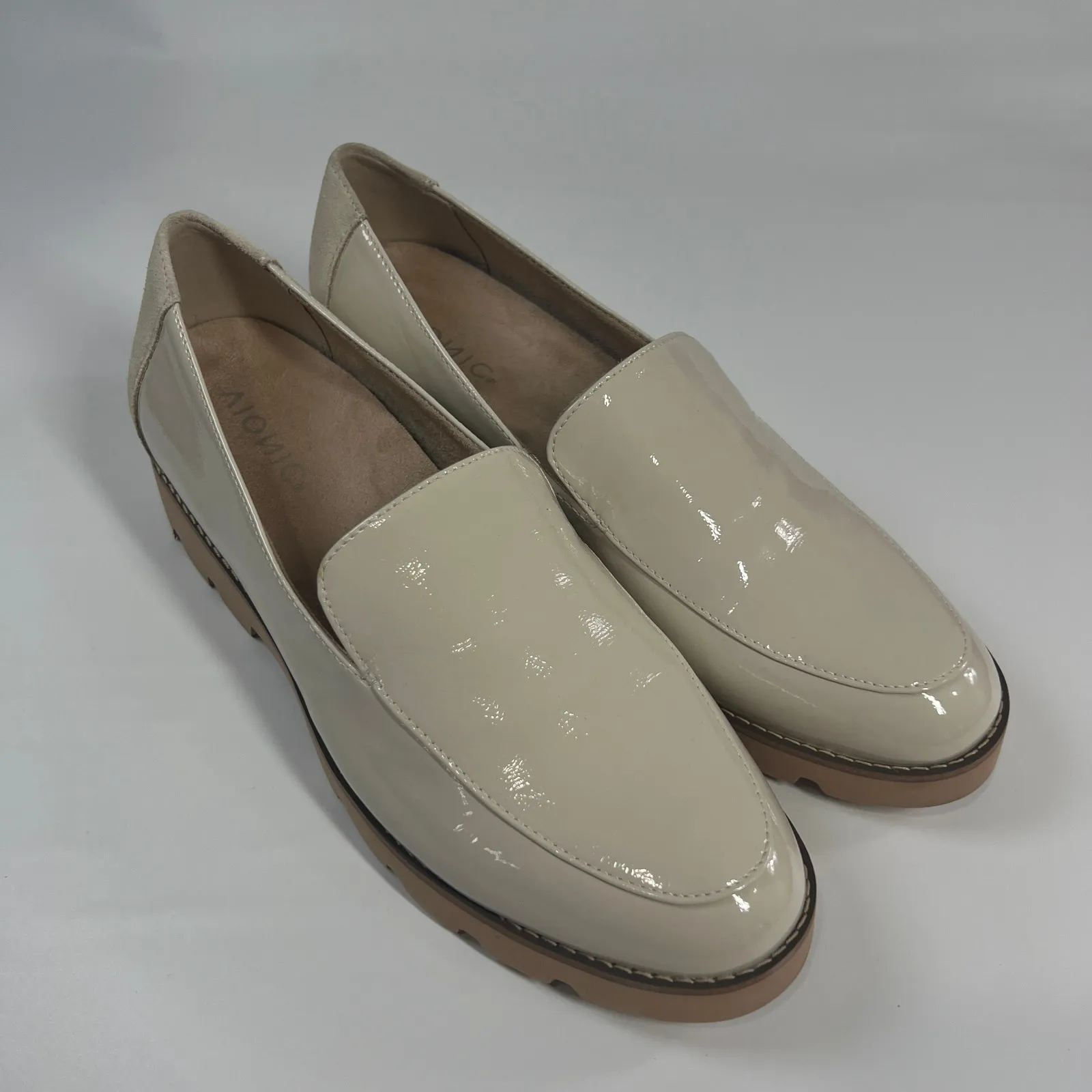 Vionic Kensley‎ Patent Leather Loafers Beige Platform Comfort Shoes Women's 9 - Image 2