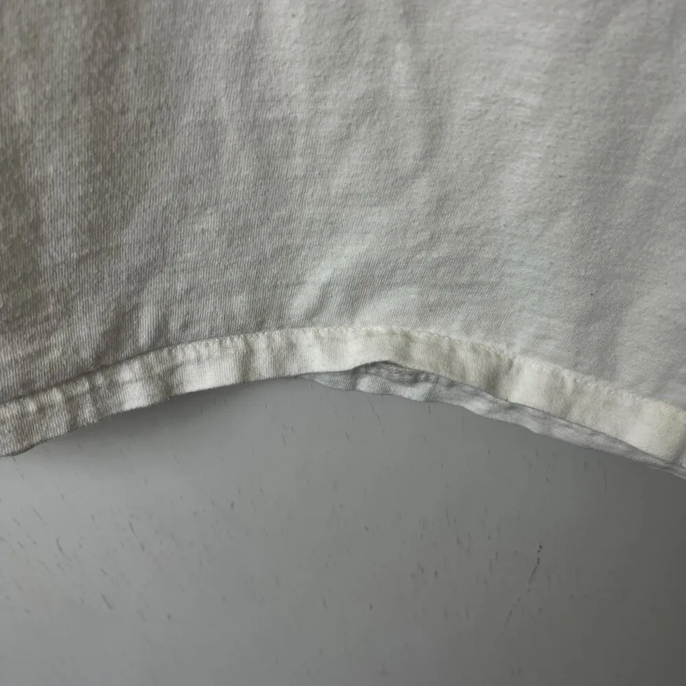 90s Beat The Back Up Single Stich T Shirt White Large L USA Graphic Tee - Image 6