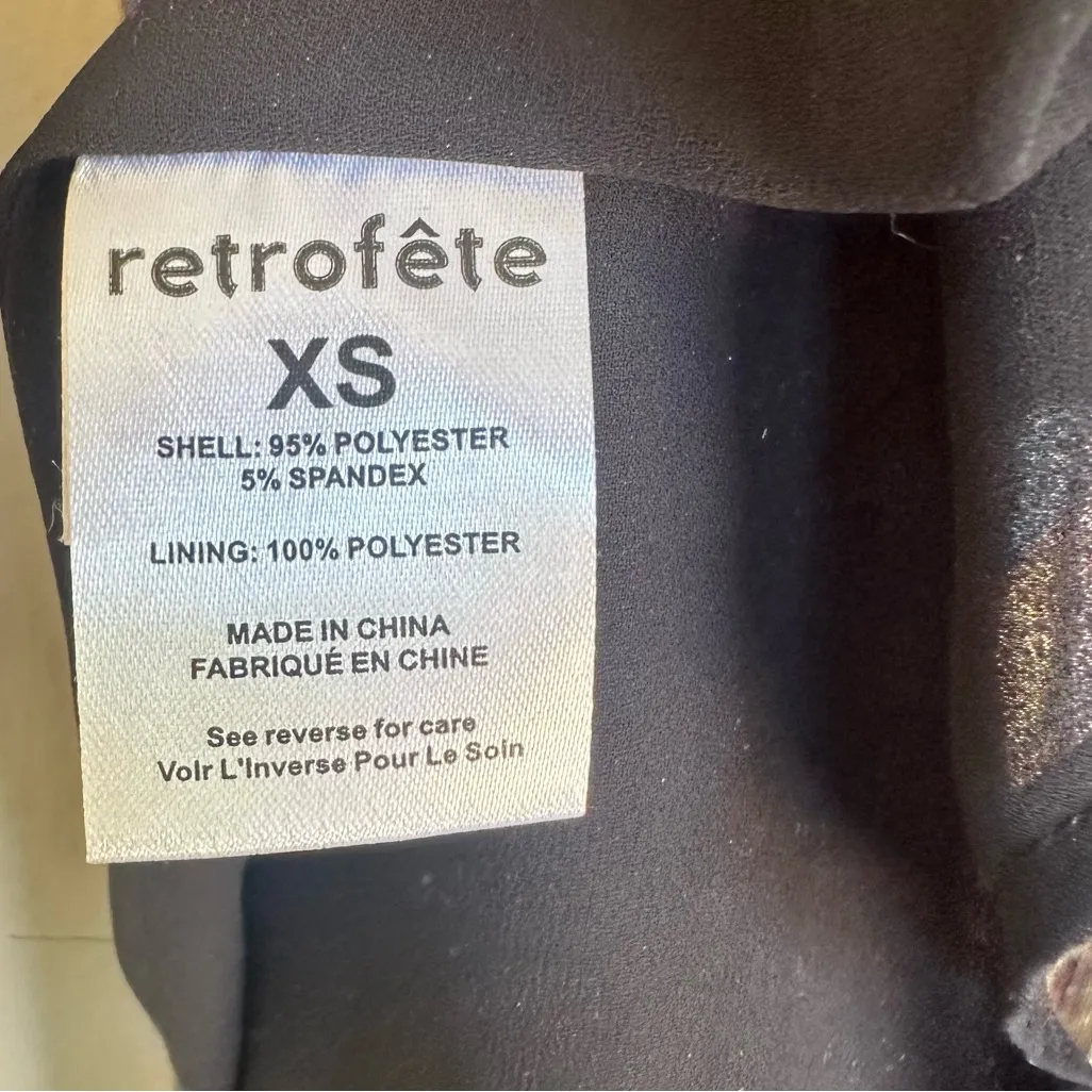 NWT RETROFETE Andrea Maxi Dress Oil Spill Purple Iridescent One Shoulder Gown XS - Image 14