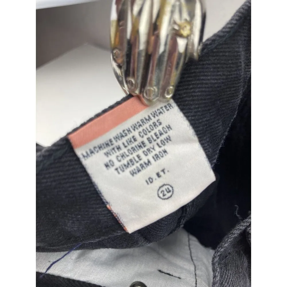 *NOS Vintage Gitano Jeanswear Womens Denim Mom Jeans Size 14R Black Baggy Fit - Image 6