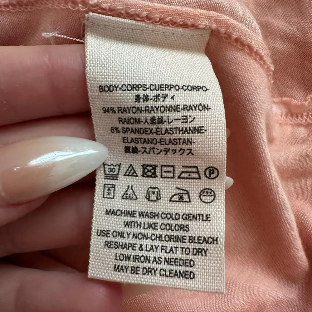 We the Free (Free People) coral pink oversize tunic tank top size M - Image 8