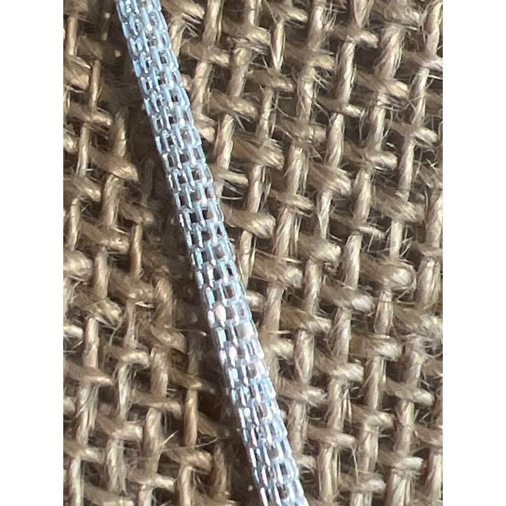 Silver Tone Mesh Chain Necklace Seahorse Pendant Rainbow Enamel Faux Pearls Adj - Image 3